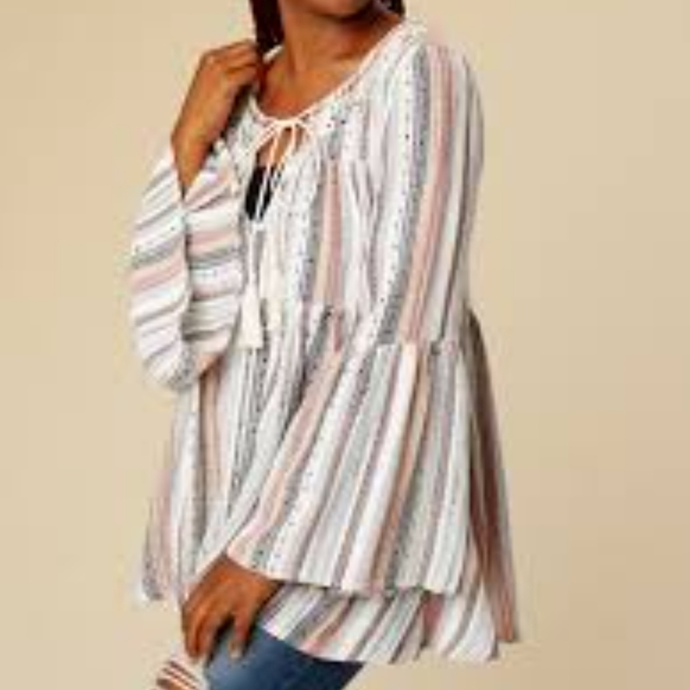 Altered State Long Sleeve Bell Stripe Tassels - Picture 2 of 4